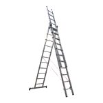 Escada Tripla Linha Standard L66 Em Alumínio