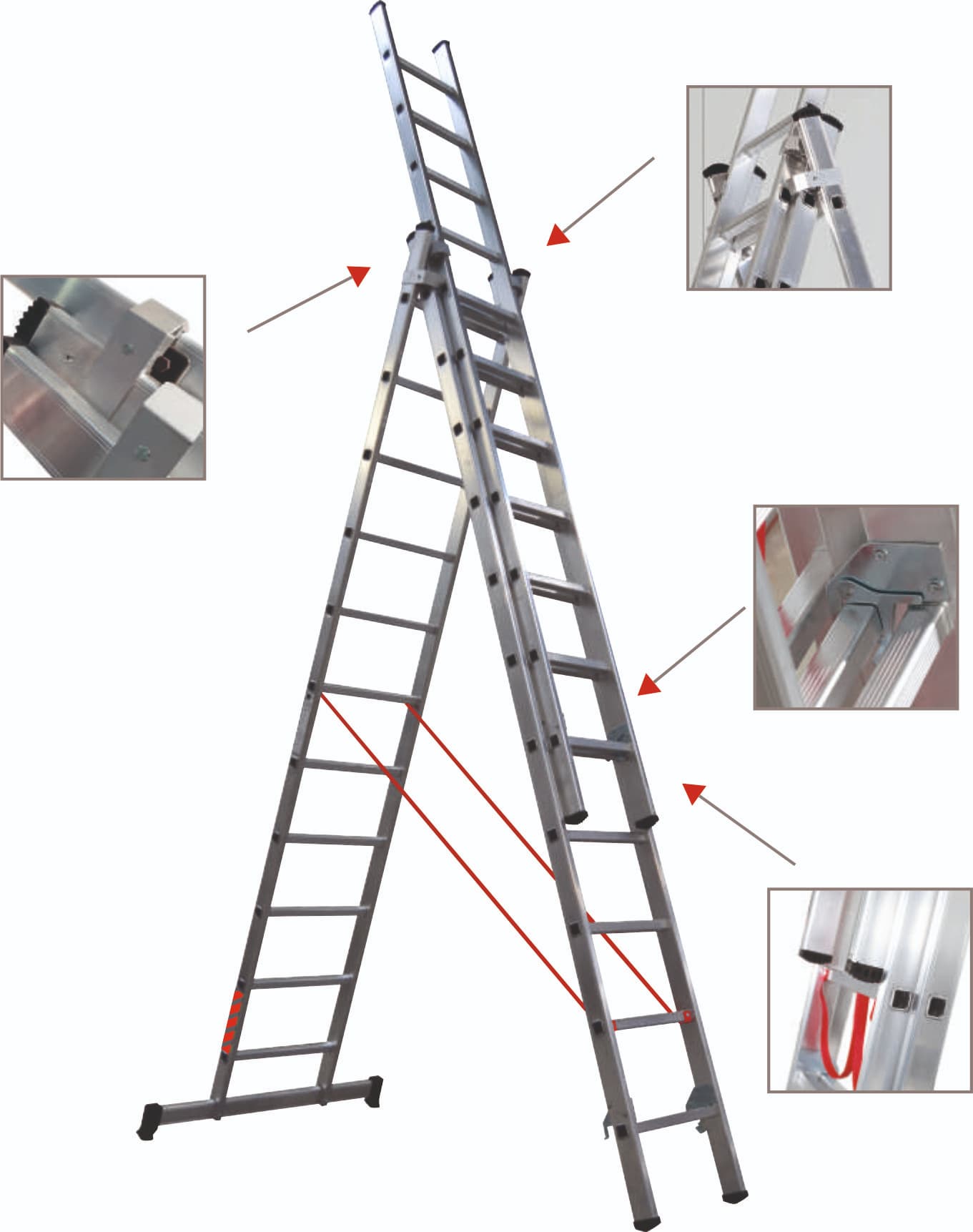 Escada Tripla Linha Standard L66 Em Alumínio_1 (1)